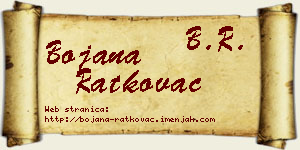 Bojana Ratkovac vizit kartica